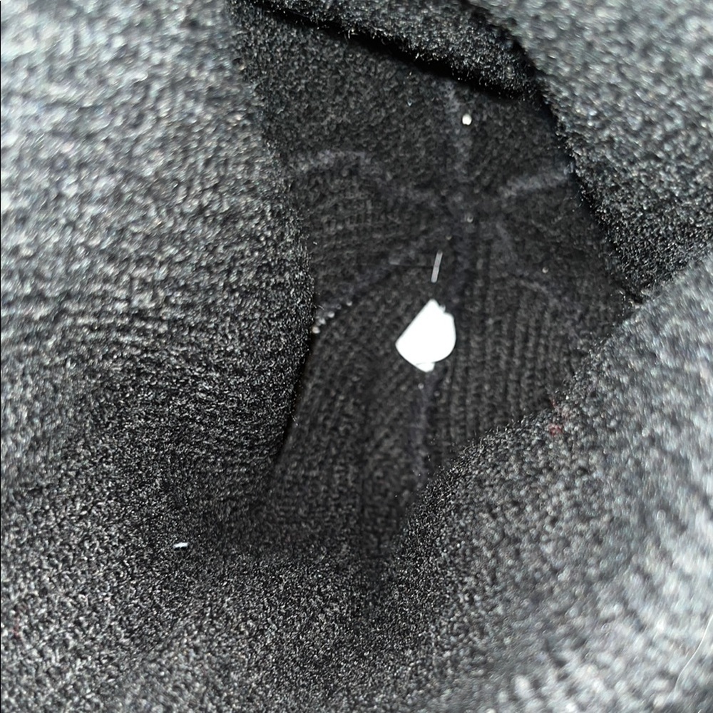 Adidas Black Knit Beanie with White Accents - Picture 3 of 3